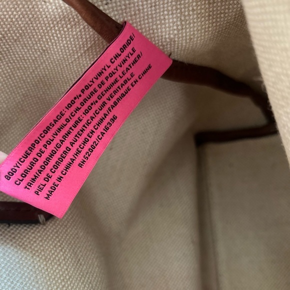 JUICY COUTURE "Choose Juicy" Coated Canvas Shoulder Tote Bag - Picture 8 of 14